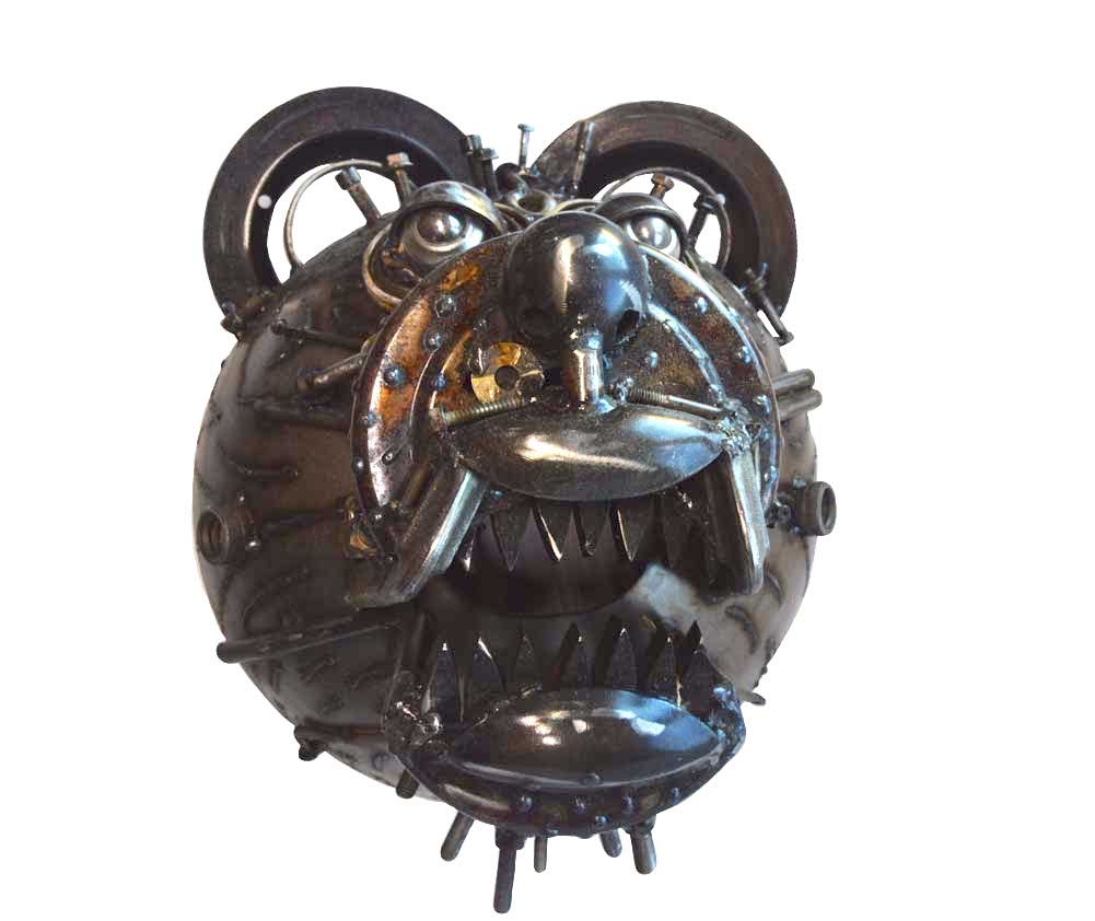 Sugarpost Metal Sculpture Grizzly Bear Head 703158170709 eBay